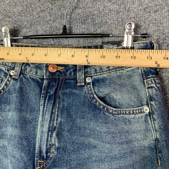 NEW H&M Curvy Wide-Leg High-Waist Jeans Sz 2 Blue‎ Stretch Denim - Picture 4 of 12
